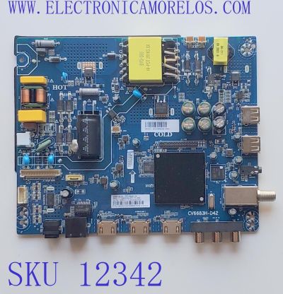 MAIN FUENTE COMBO PARA TV SANSUI ORIGINAL / NUMERO DE PARTE A6H0705 / CV6683H-D42 / 7.T668 / 30601 / V400HJ6-PE1 / H2E04577A1 / CQC15001134432 / PANEL CX400DLEDM / DISPLAY V400HJ6-PE1 REV.C3 / MODELO S40P28FN	